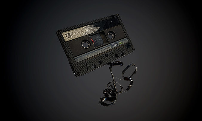 Plastic Cassette Tape with Alpha Map Seamless PBR Texture  Texture