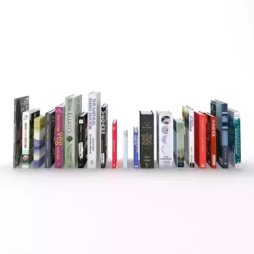 Collection of hardcover books 3D model