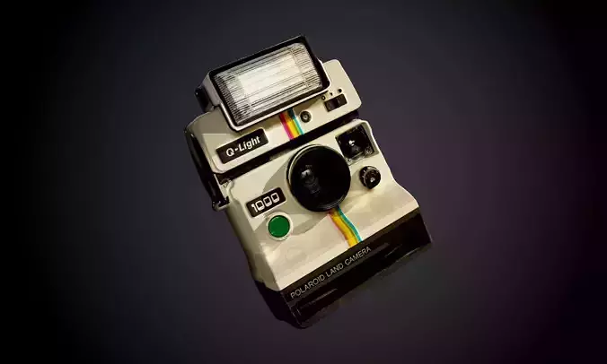 Polaroid Camera Atlas Decal Seamless PBR Texture 
