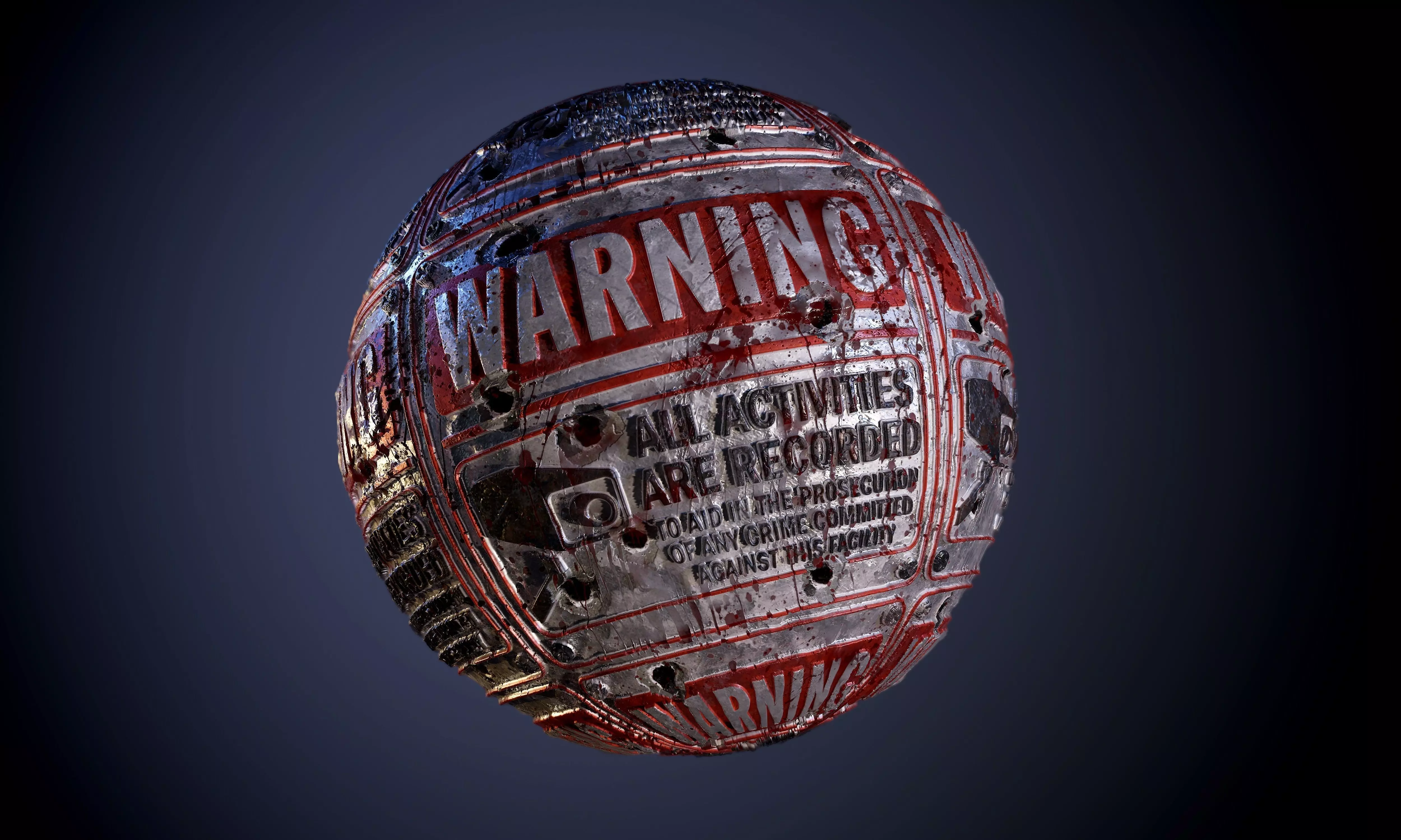 Metal Camera Warning Sign Seamless PBR Texture  Texture_0