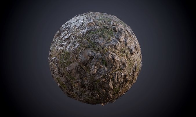 Ground Rocks Grass Water Moss Seamless PBR Texture  Texture