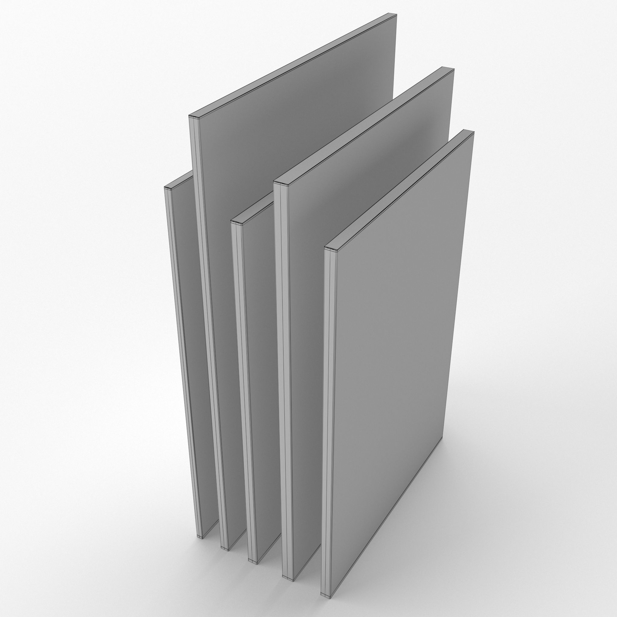 Collection of magazines 3D model_4