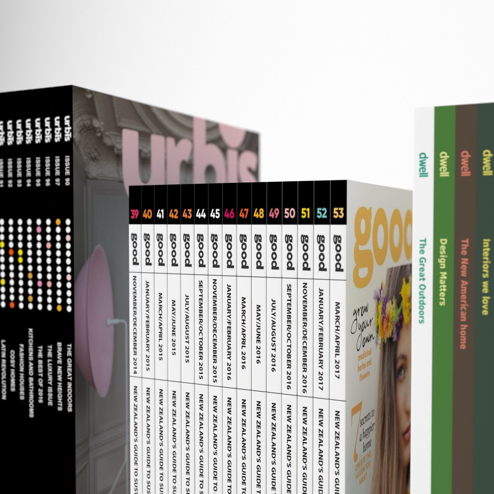 Collection of magazines 3D model_2