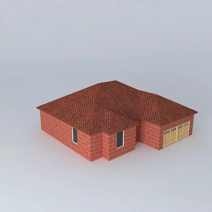 Basic House Free 3D model_0