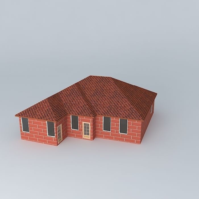 Basic House Free 3D model_1