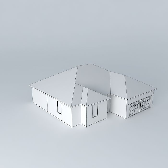 Basic House Free 3D model_3