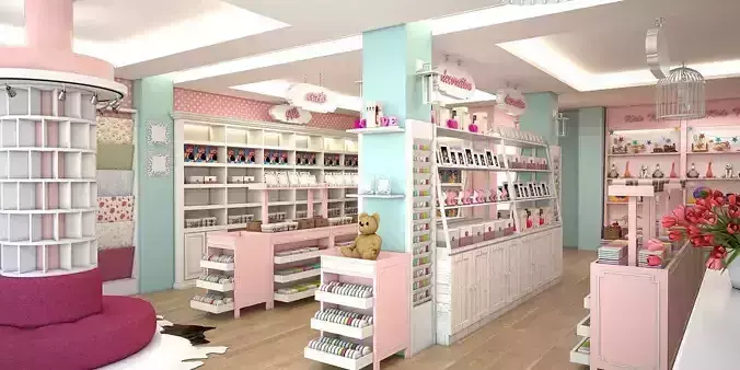 Interior Baby and Gift Store Design 3D model