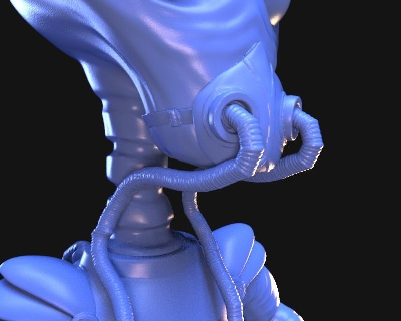 Retro Alien 1950 3D print model_17