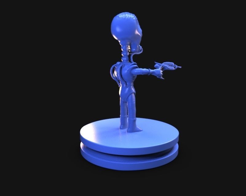 Retro Alien 1950 3D print model_5
