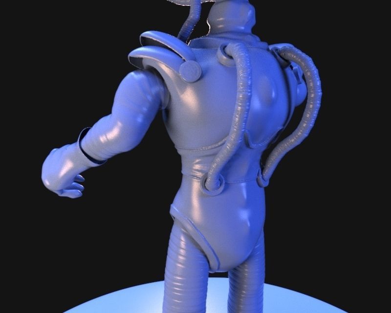 Retro Alien 1950 3D print model_14