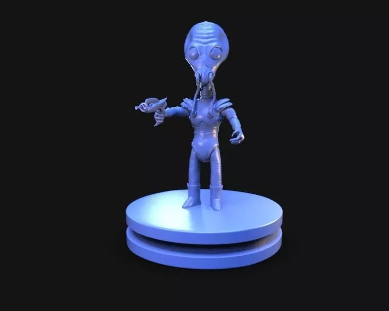 Retro Alien 1950 3D print model_0