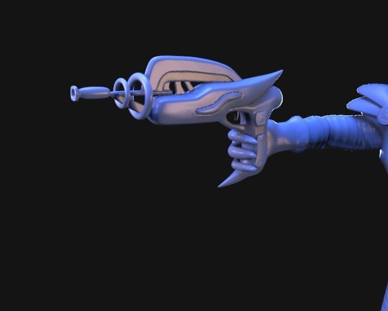 Retro Alien 1950 3D print model_18