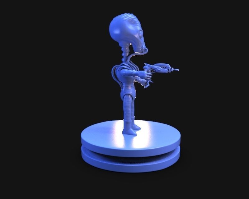 Retro Alien 1950 3D print model_6