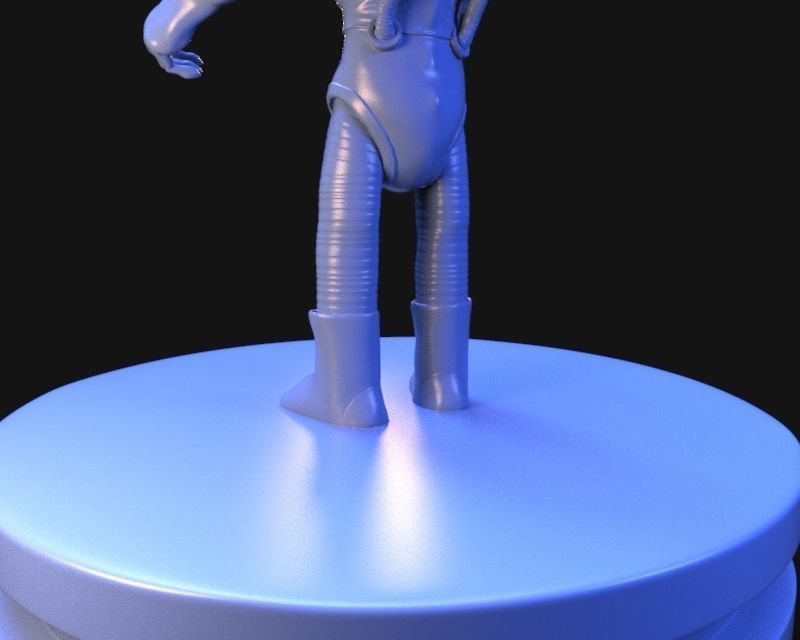 Retro Alien 1950 3D print model_13