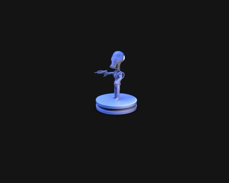 Retro Alien 1950 3D print model_20