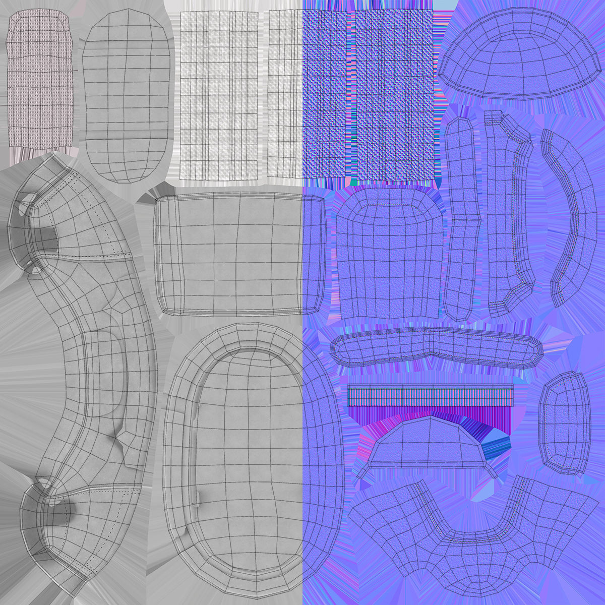 Cartoon Girl Rigged 3D model_25