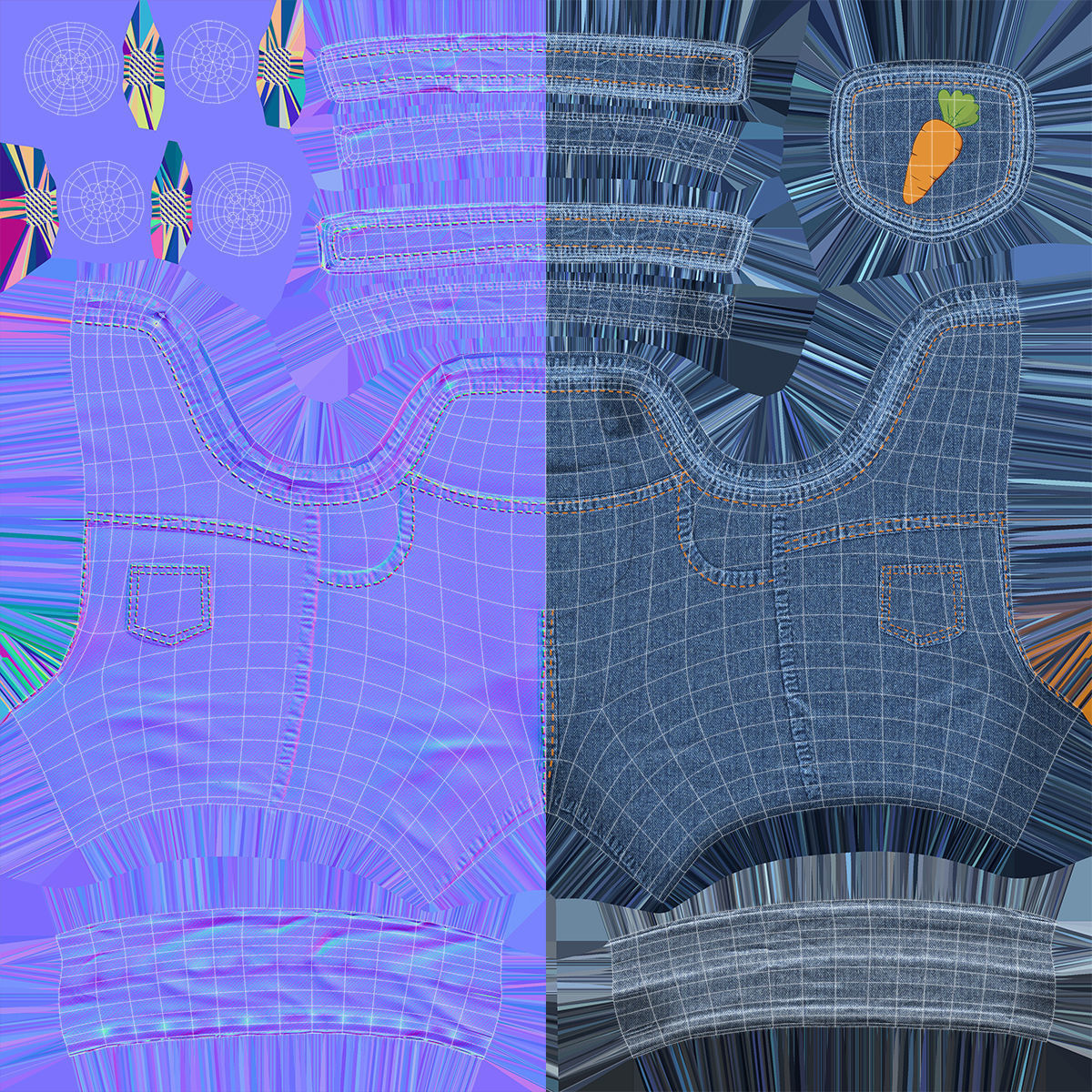 Cartoon Girl Rigged 3D model_22