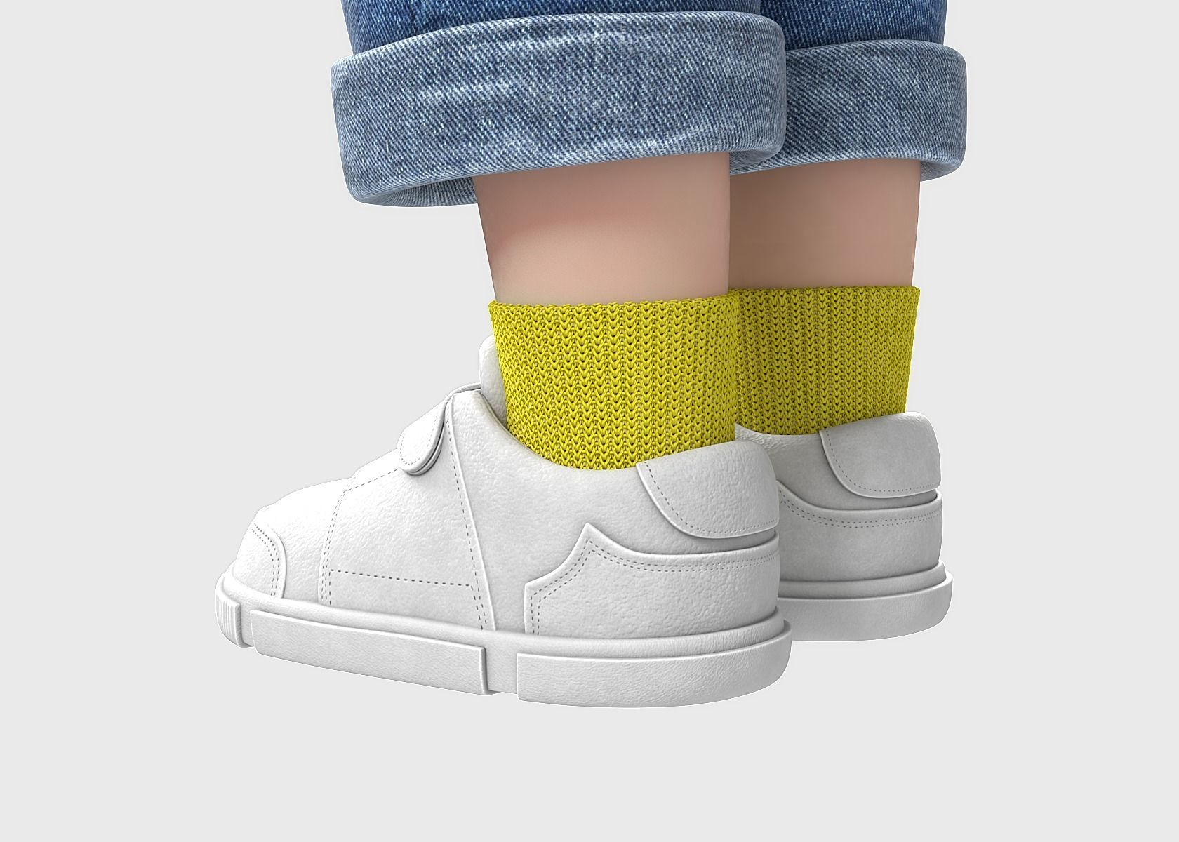 Cartoon Girl Rigged 3D model_11