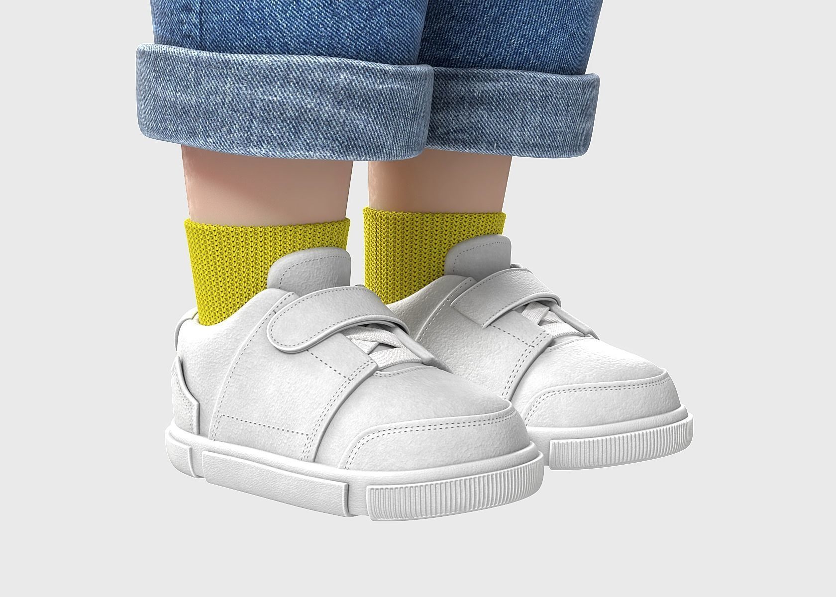 Cartoon Girl Rigged 3D model_10