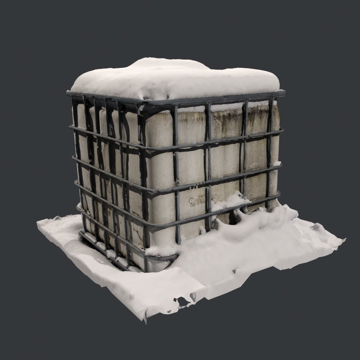 Chemical Tank Scan -- Mid poly 3D model_3