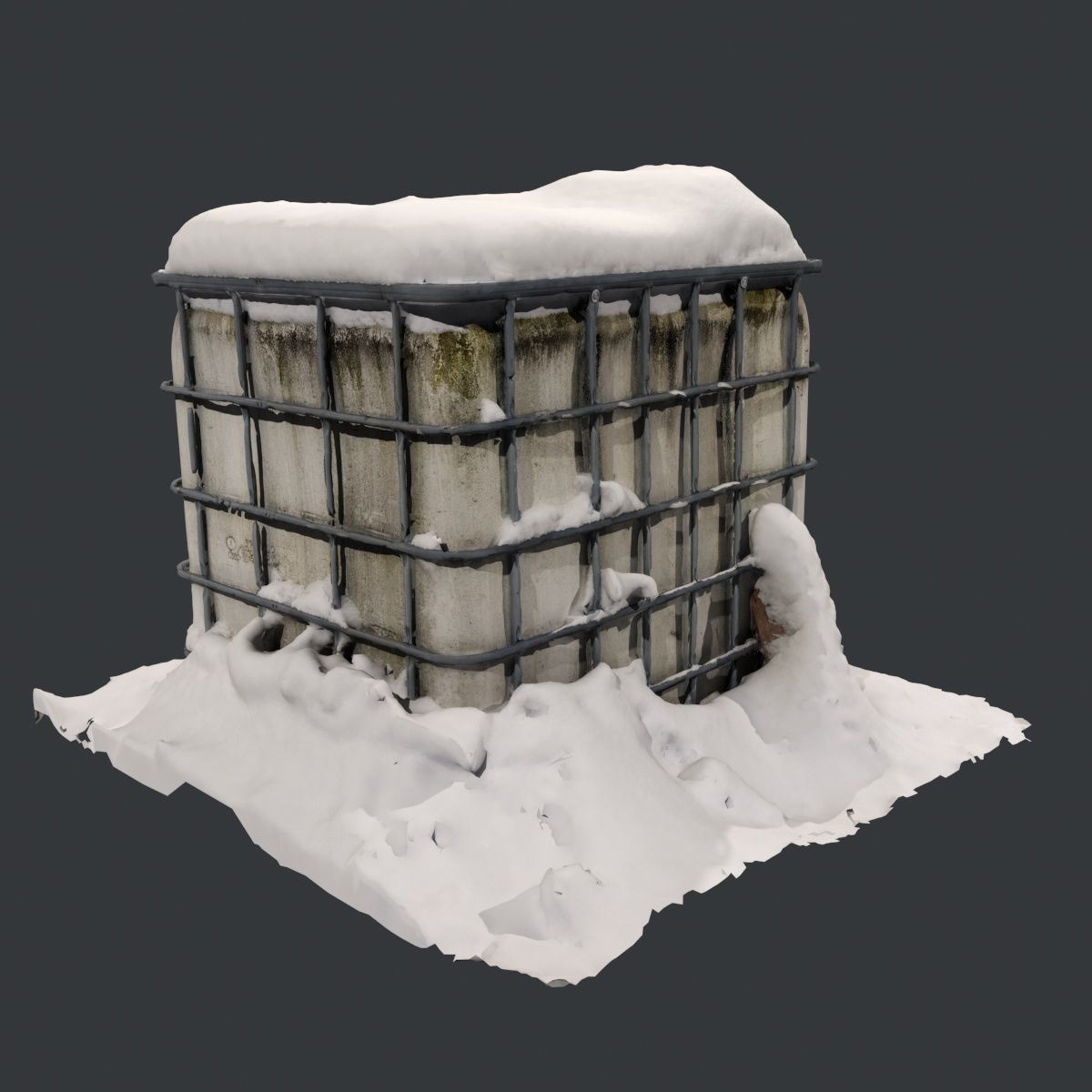 Chemical Tank Scan -- Mid poly 3D model_2