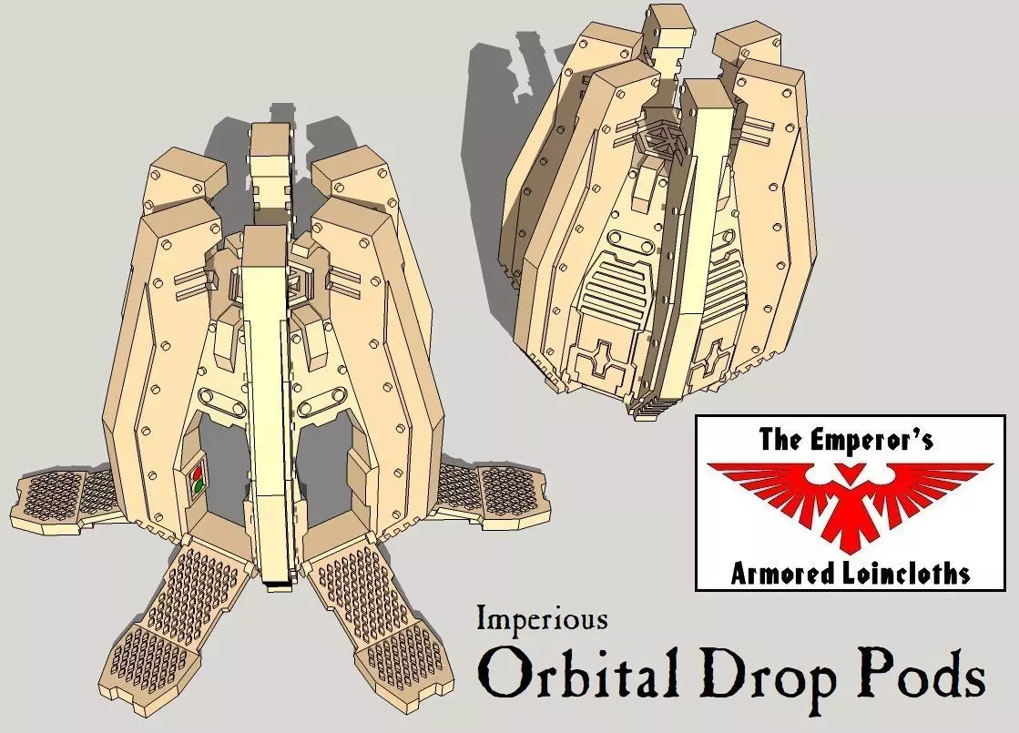 6mm and 8mm Orbital Drop Pods 3D print model_0
