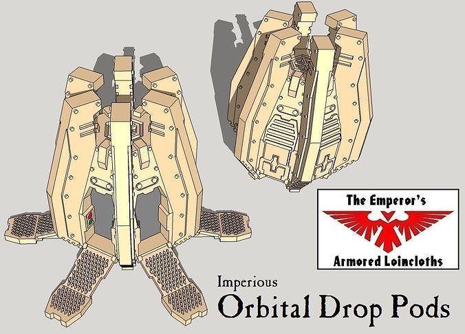 6mm and 8mm Orbital Drop Pods 3D print model