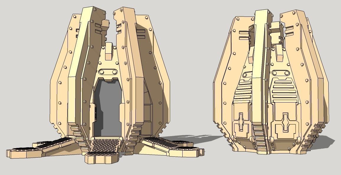 6mm and 8mm Orbital Drop Pods 3D print model_1