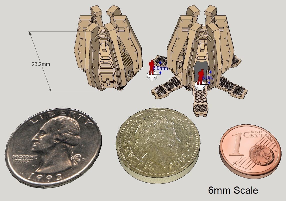 6mm and 8mm Orbital Drop Pods 3D print model_4