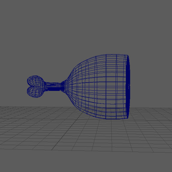 Ham Cartoon meat on bone 3D model_5