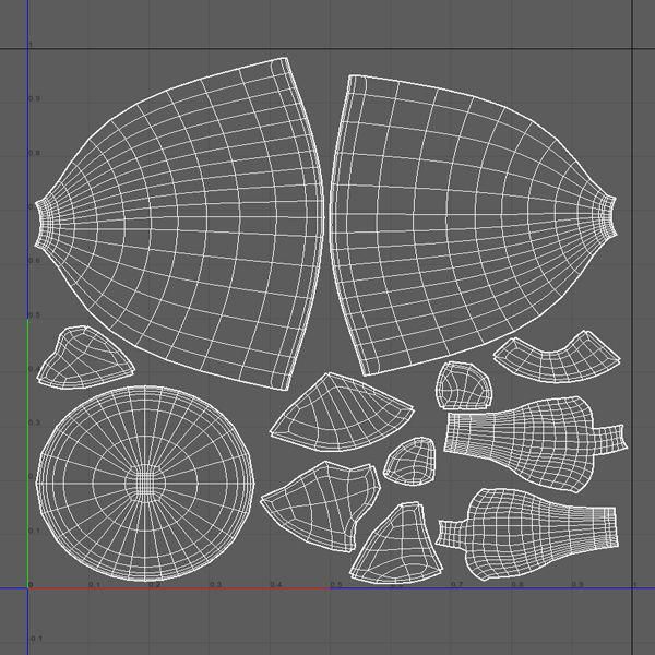 Ham Cartoon meat on bone 3D model_7