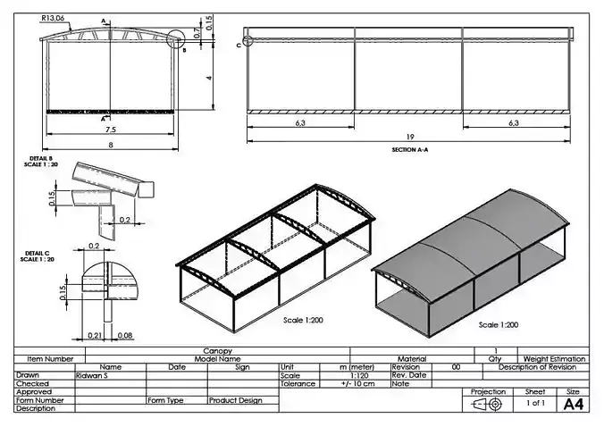 Canopy design of carport
