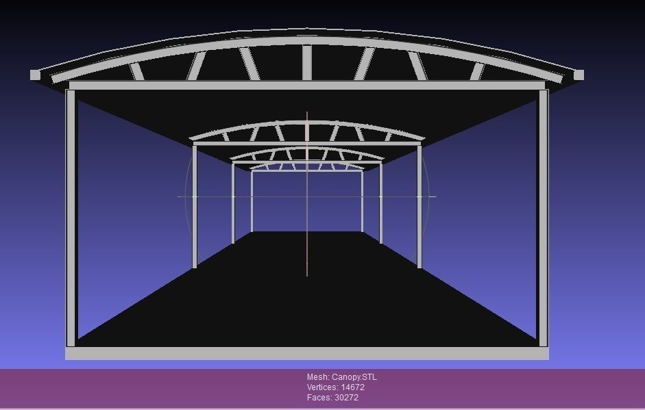 Canopy design of carport Free 3D model_2