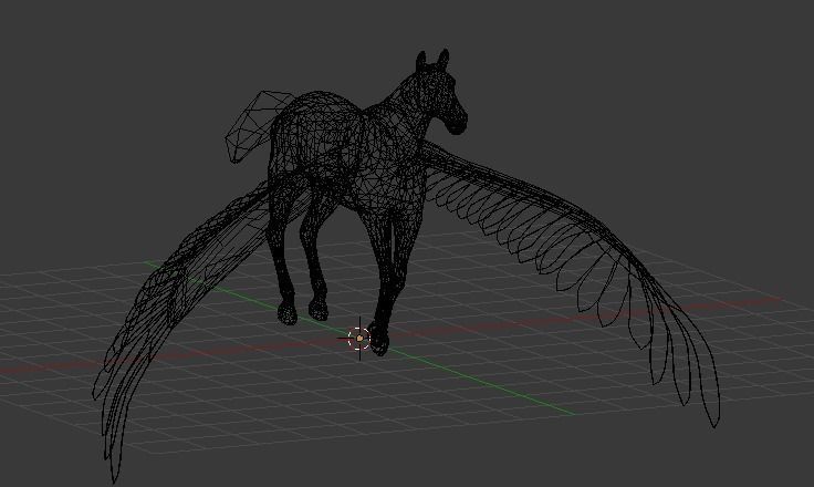 pegasus horse with wings Free low-poly 3D model_3