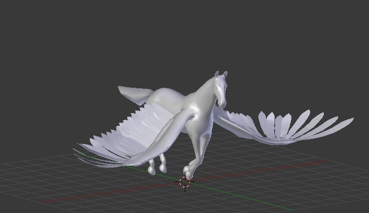 pegasus horse with wings Free low-poly 3D model_2