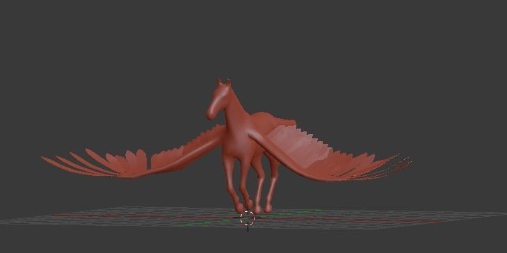 pegasus horse with wings Free low-poly 3D model_1