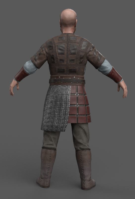 3 Vikings - Lowpoly Stylized Characters Low-poly 3D model_10