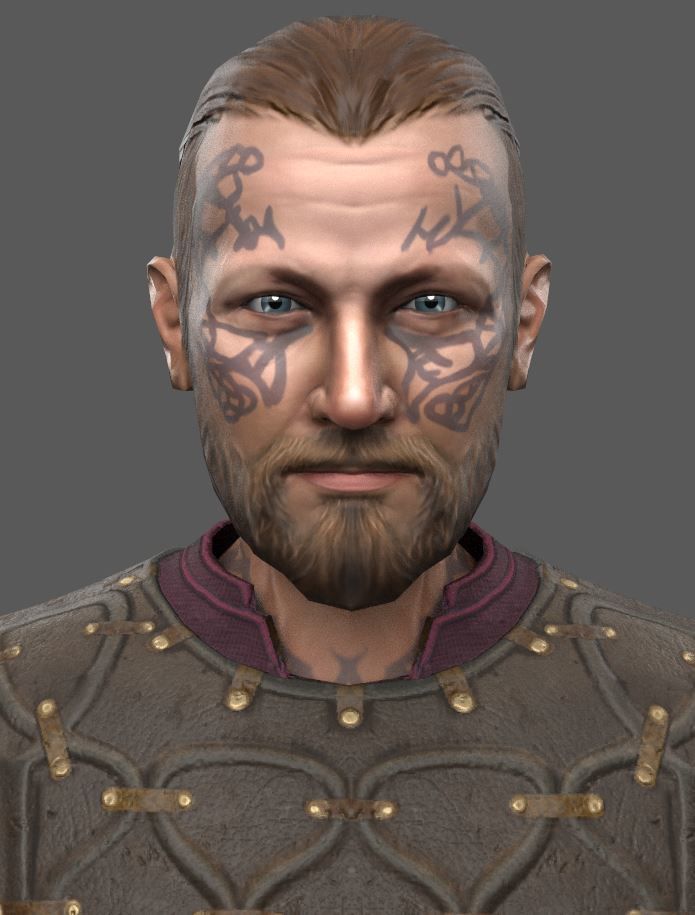 3 Vikings - Lowpoly Stylized Characters Low-poly 3D model_17