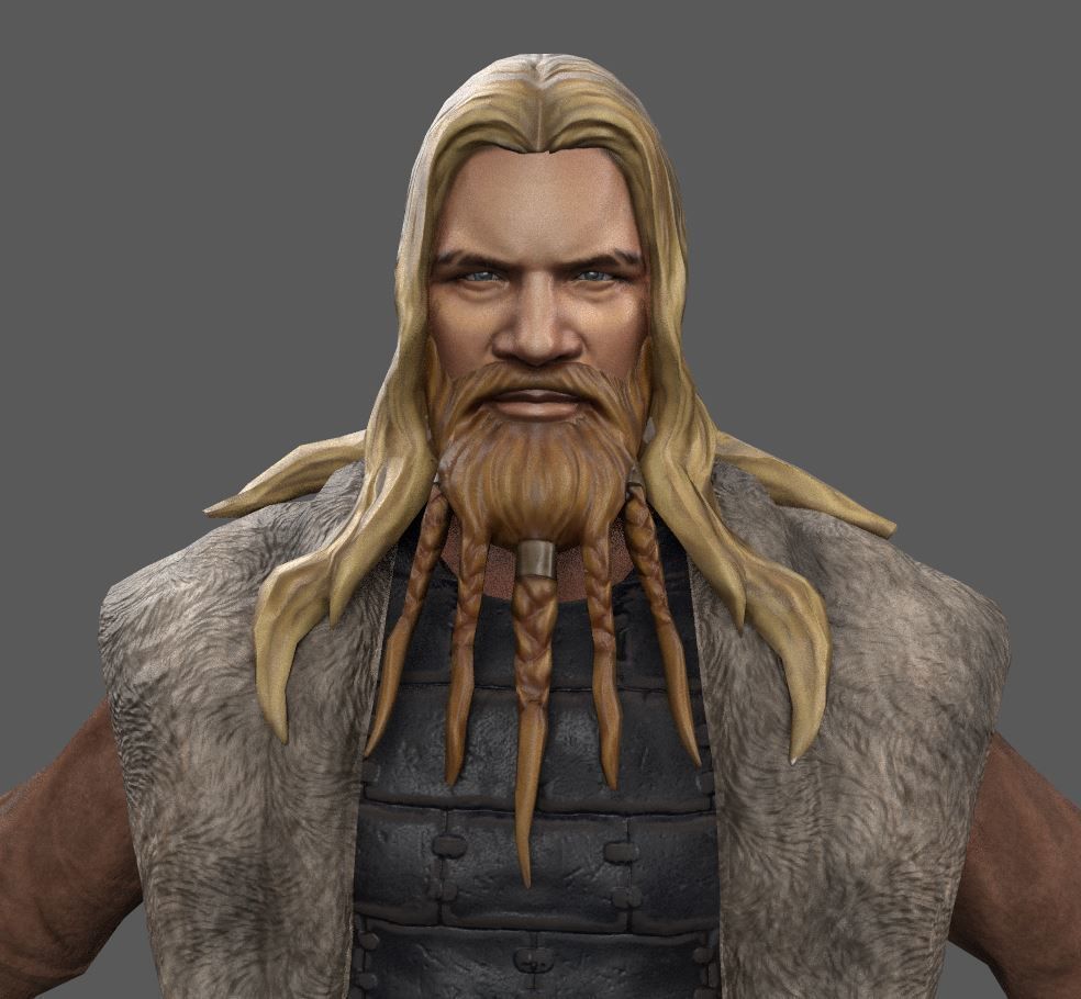 3 Vikings - Lowpoly Stylized Characters Low-poly 3D model_18