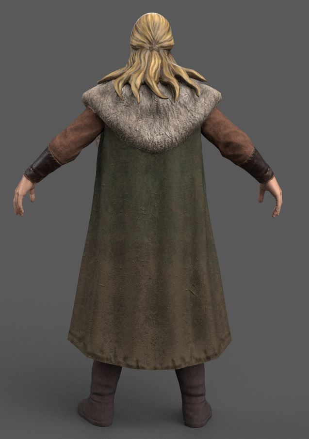 3 Vikings - Lowpoly Stylized Characters Low-poly 3D model_12