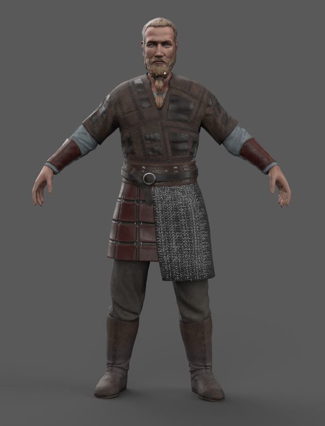 3 Vikings - Lowpoly Stylized Characters Low-poly 3D model_1