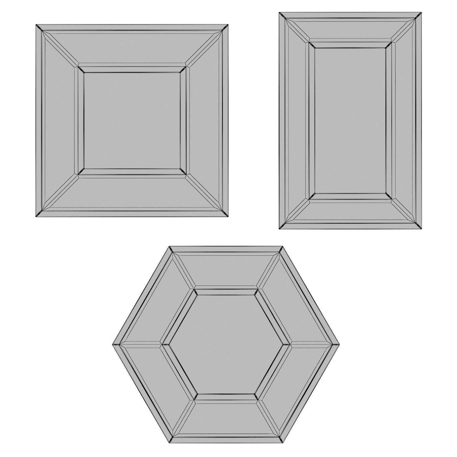 3 Piece Titania Mirror Set ROSP5847 3D model_1