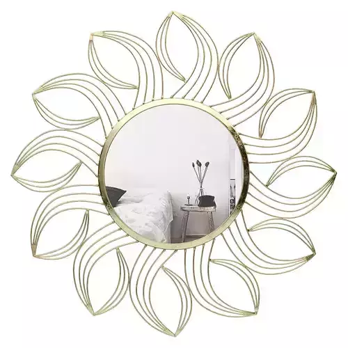 Akins Golden Petals Wall Accent Mirror ZNGZ4708