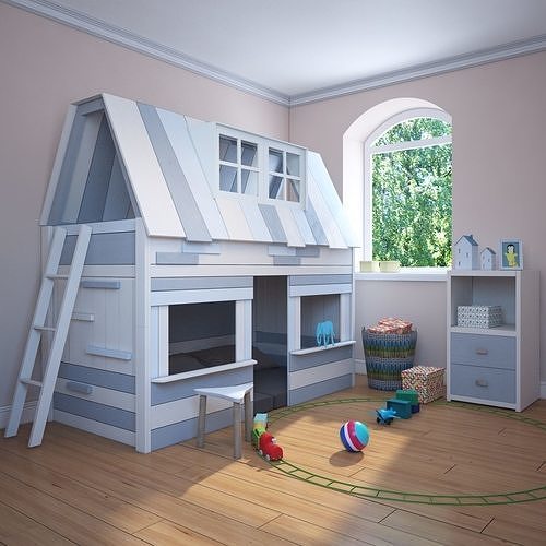 Child bed Lifetime My Hangout 2 by lifetimekidsrooms com 3D model