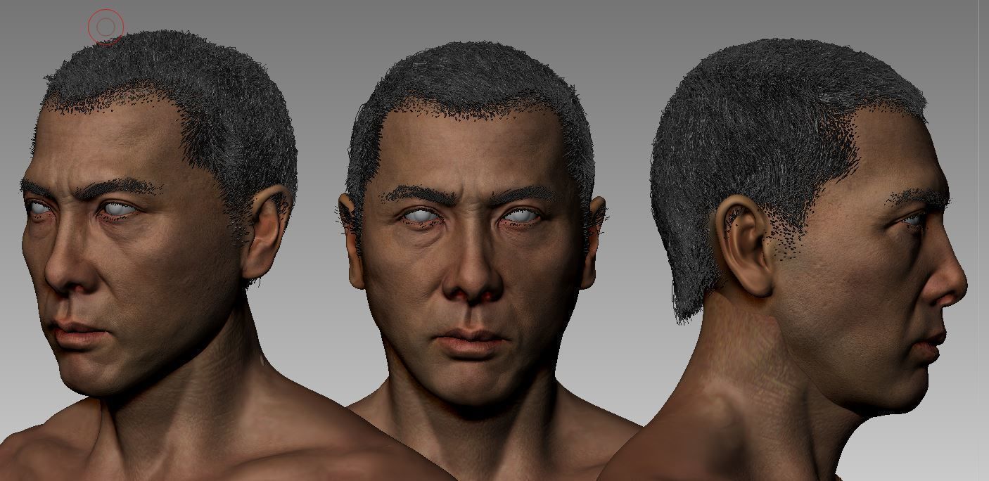 Donnie Yen - likeness sculpt 3D model_2