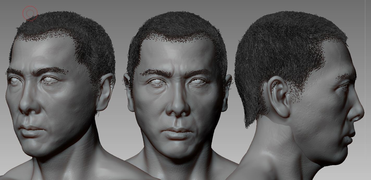 Donnie Yen - likeness sculpt 3D model_1