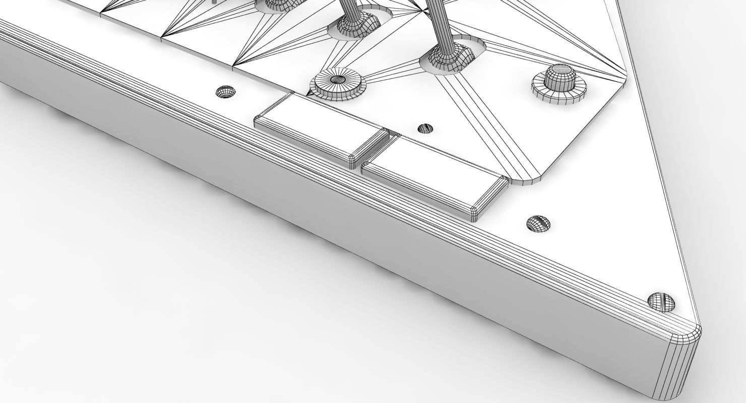 Mi-8MT Mi-17MT Left Triangular Panels Board English Low-poly 3D model_15
