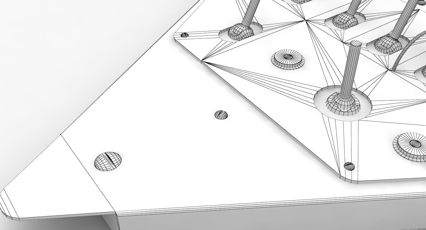Mi-8MT Mi-17MT Left Triangular Panels Board English Low-poly 3D model_17