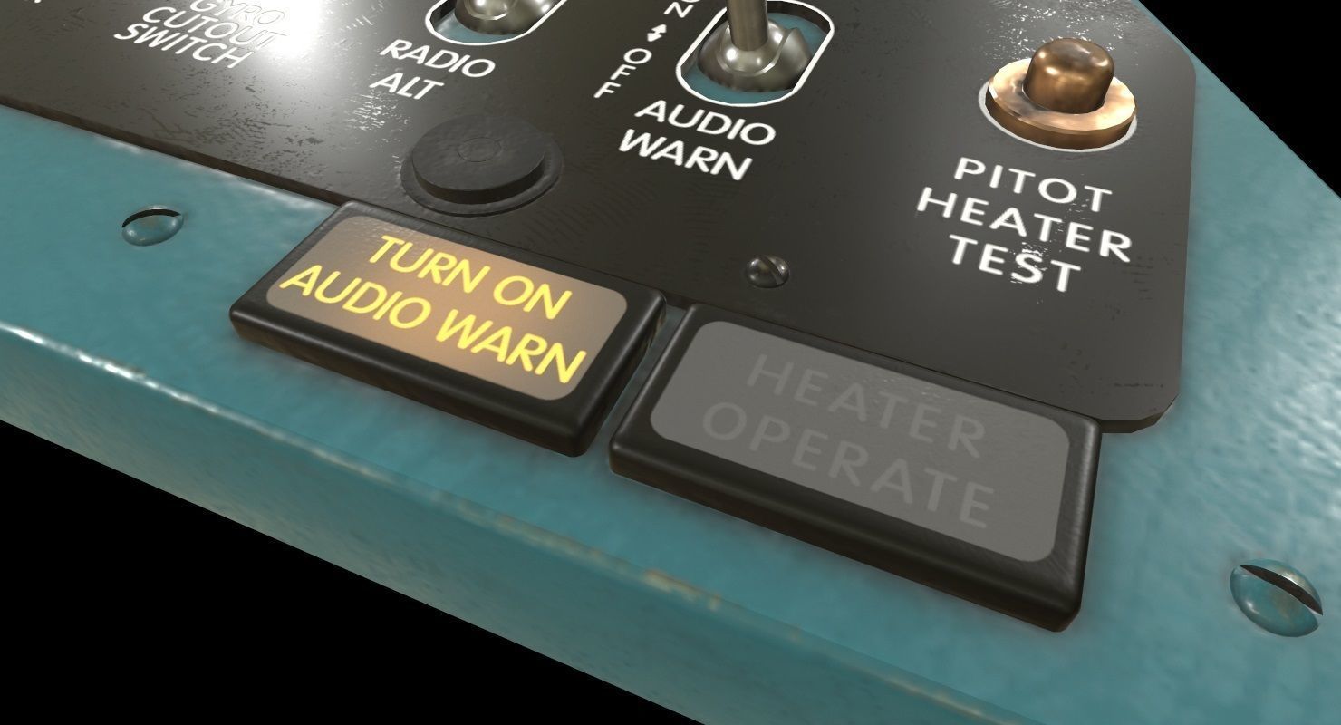 Mi-8MT Mi-17MT Left Triangular Panels Board English Low-poly 3D model_3