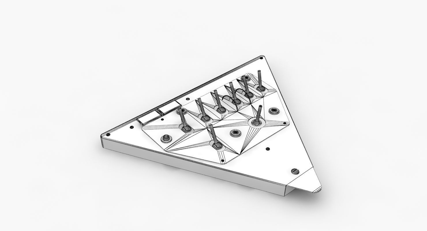 Mi-8MT Mi-17MT Left Triangular Panels Board English Low-poly 3D model_13
